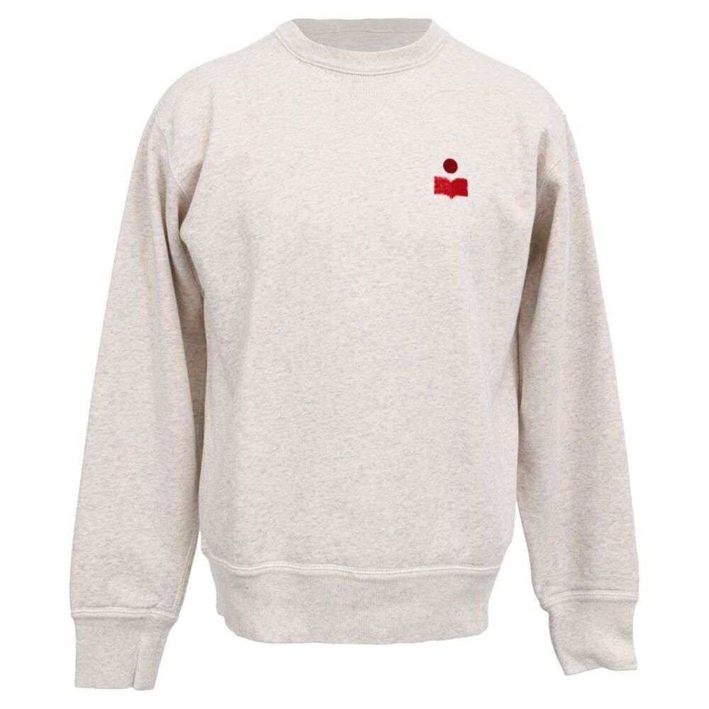 Isabel Marant Logo Sweatshirt in Ivory White Cotton